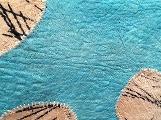 Dyed bark cloth