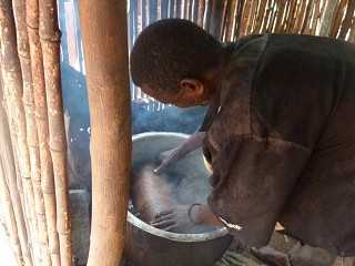 Bark cloth making - step 3