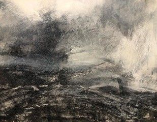 Cloud Drawings - made on Bodmin Moor in wild weather during the summer 2022 and reworked in the studio.