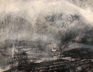 Cloud Drawings - made on Bodmin Moor in wild weather during the summer 2022 and reworked in the studio.